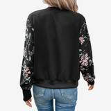 Laura | Dámská bomber bunda s květinovými rukávy
